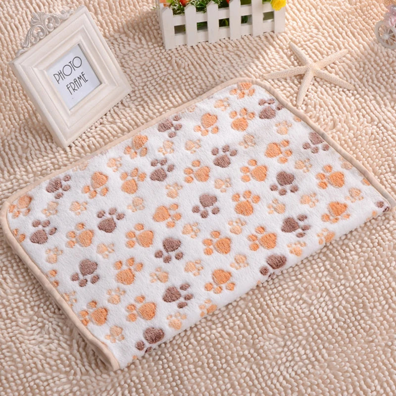 3 Sizes Cute Warm Pet Bed Mat Cover Towel Handcrafted Cat Dog Winter Fleece Soft Blanket for Small Large dogs Puppy Pet Supplies