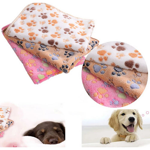 3 Sizes Cute Warm Pet Bed Mat Cover Towel Handcrafted Cat Dog Winter Fleece Soft Blanket for Small Large dogs Puppy Pet Supplies