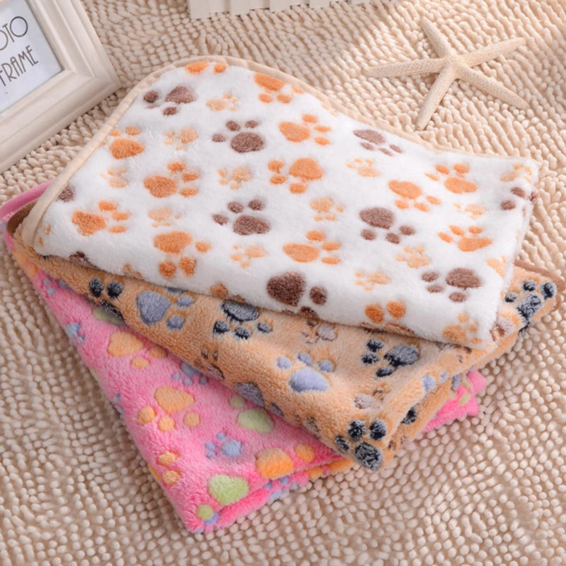 3 Sizes Cute Warm Pet Bed Mat Cover Towel Handcrafted Cat Dog Winter Fleece Soft Blanket for Small Large dogs Puppy Pet Supplies