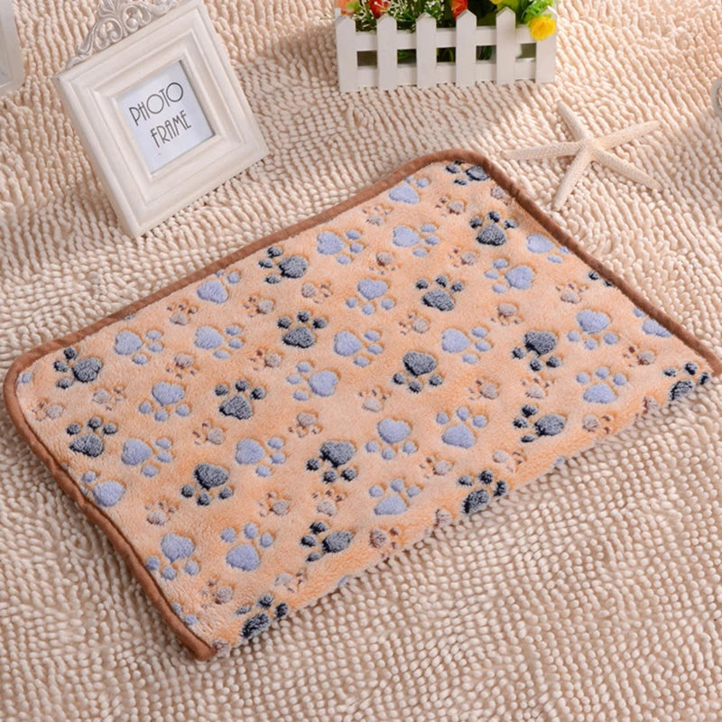 3 Sizes Cute Warm Pet Bed Mat Cover Towel Handcrafted Cat Dog Winter Fleece Soft Blanket for Small Large dogs Puppy Pet Supplies