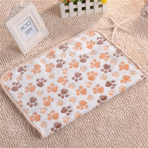 3 Sizes Cute Warm Pet Bed Mat Cover Towel Handcrafted Cat Dog Winter Fleece Soft Blanket for Small Large dogs Puppy Pet Supplies