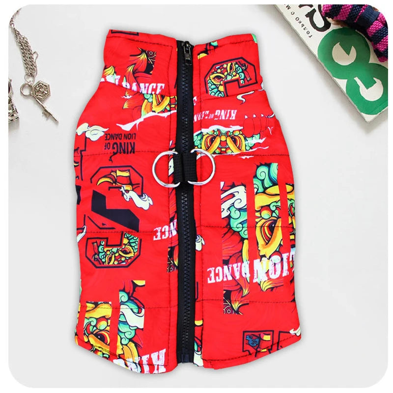 Fashion Big Dog Waterproof Jacket Autumn Winter Pet Coat with Traction Buckle Doberman Pinscher Golden Retriever Outdoor Jackets