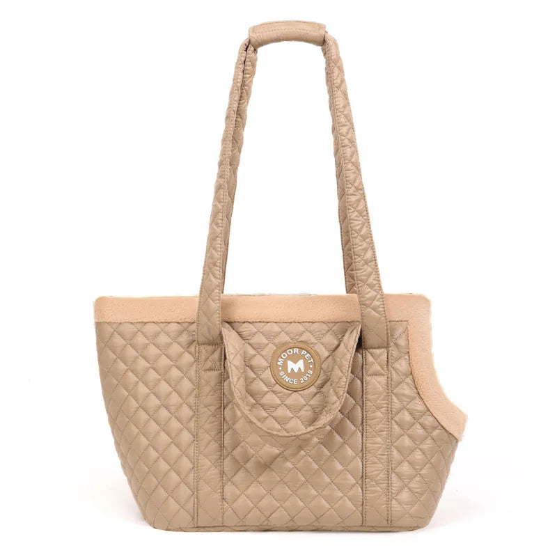 Winter Warm Pet Cat Backpack Thickened Plush Cat Backpack Shoulder Bag