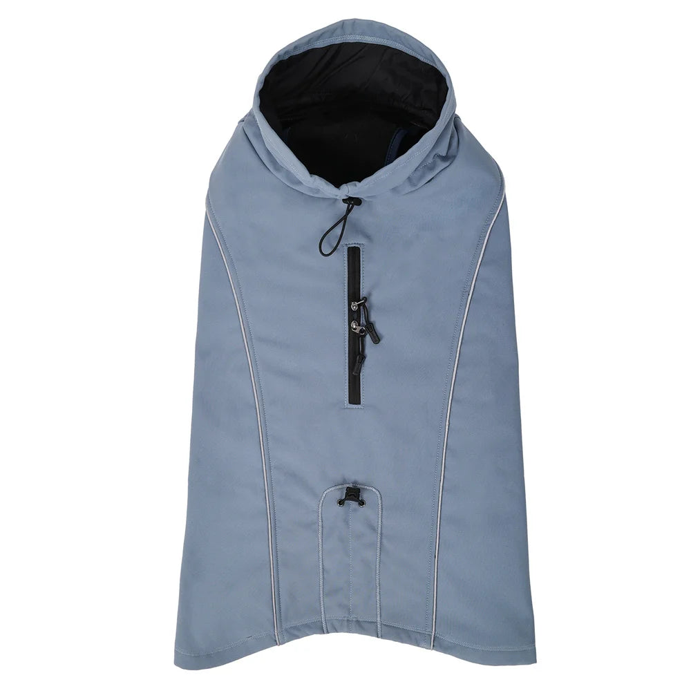 Waterproof Jacket for Large Dogs Flexible Chest Fleece Lining Soft Shell Outdoor Dog Jackets Safety Reflective Pet Clothes Coat