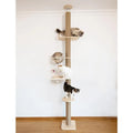 Height: 55.52-118.5 Inches Castle for Cats Scratcher Cat Tree Floor to Ceiling Natural Sisal Rope Scratching Post All Towers Pet