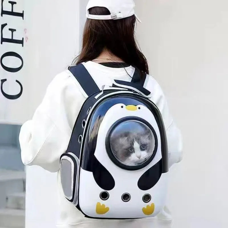 Large Pet Carrier Backpack for Cats Dogs,Transparent Space Capsule Design,Pet Travel Outdoor Carrier,Fashion Pet Bubble Backpack