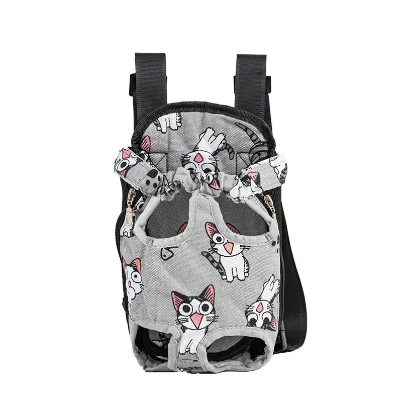 Adjustable Cat Carrier Bag Pet Double Shoulder Backpack Portable Bag Outdoor Travel Camping Hiking Cat Bag Dog Bag