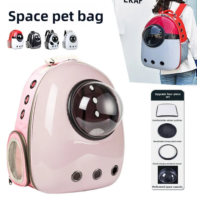 Large Pet Carrier Backpack for Cats Dogs,Transparent Space Capsule Design,Pet Travel Outdoor Carrier,Fashion Pet Bubble Backpack