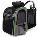 Pet Backpack Portable Breathable Outdoor Foldable Expandable Cat & Dog Backpack Large Capacity Oxford Cloth Cat Carrying Bag