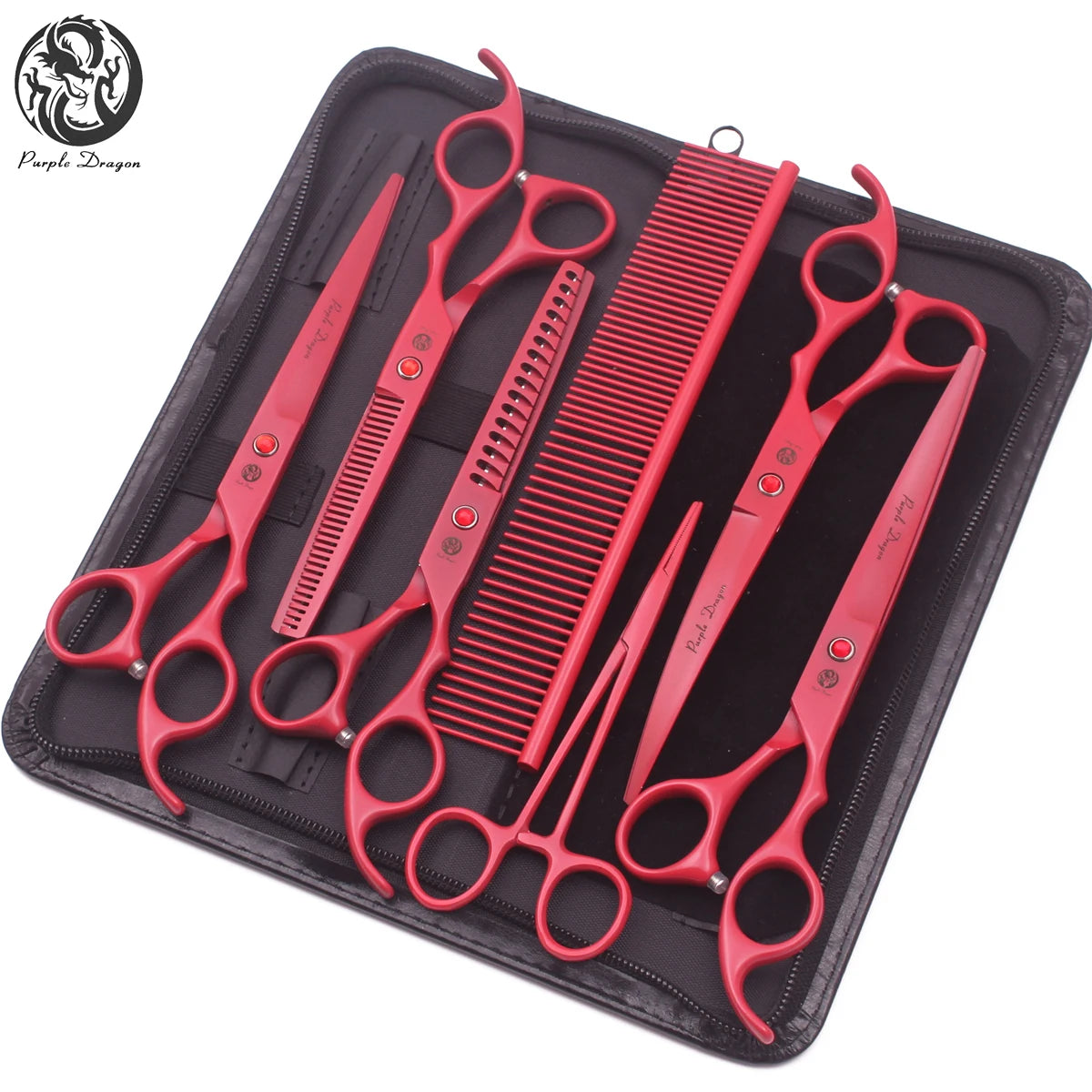 Pet Grooming Scissors Set - Professional Dog & Cat Grooming, Stainless Steel, Sharp, Multi-Piece, Ergonomic Handle, Durable Trim
