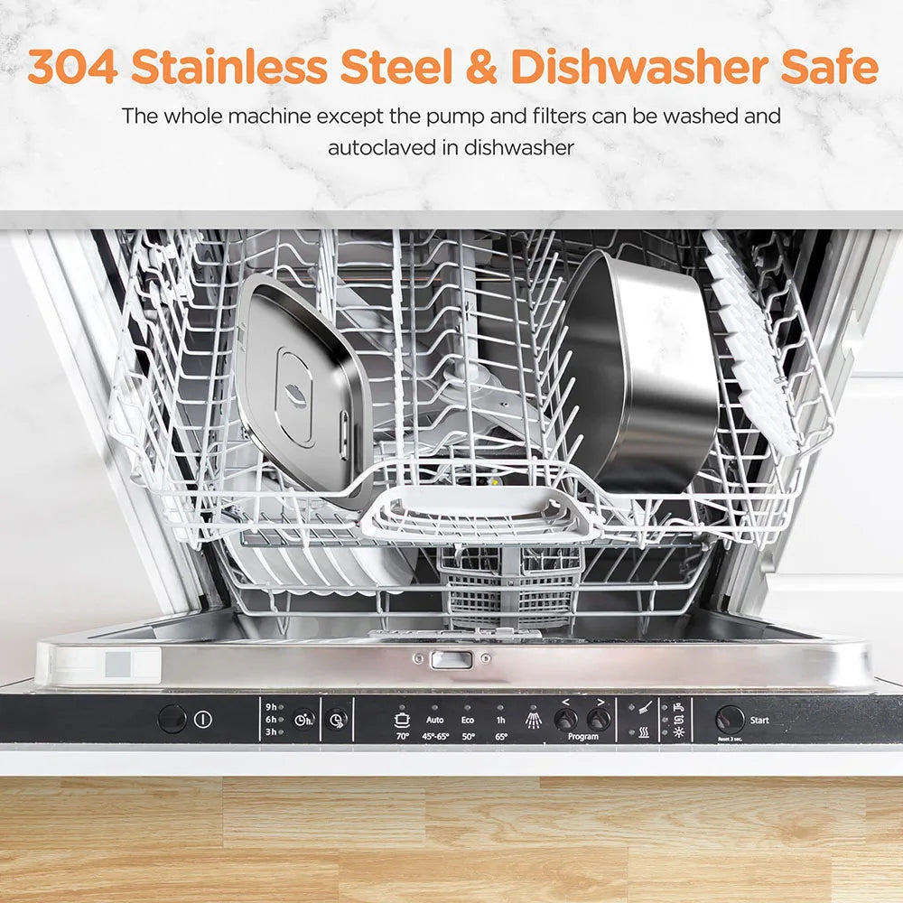 3.2L/108oz Automatic Cat Water Fountain Stainless Steel Square Dual Outlet Pet Water Feeder Cats Dogs Silent Water Dispenser