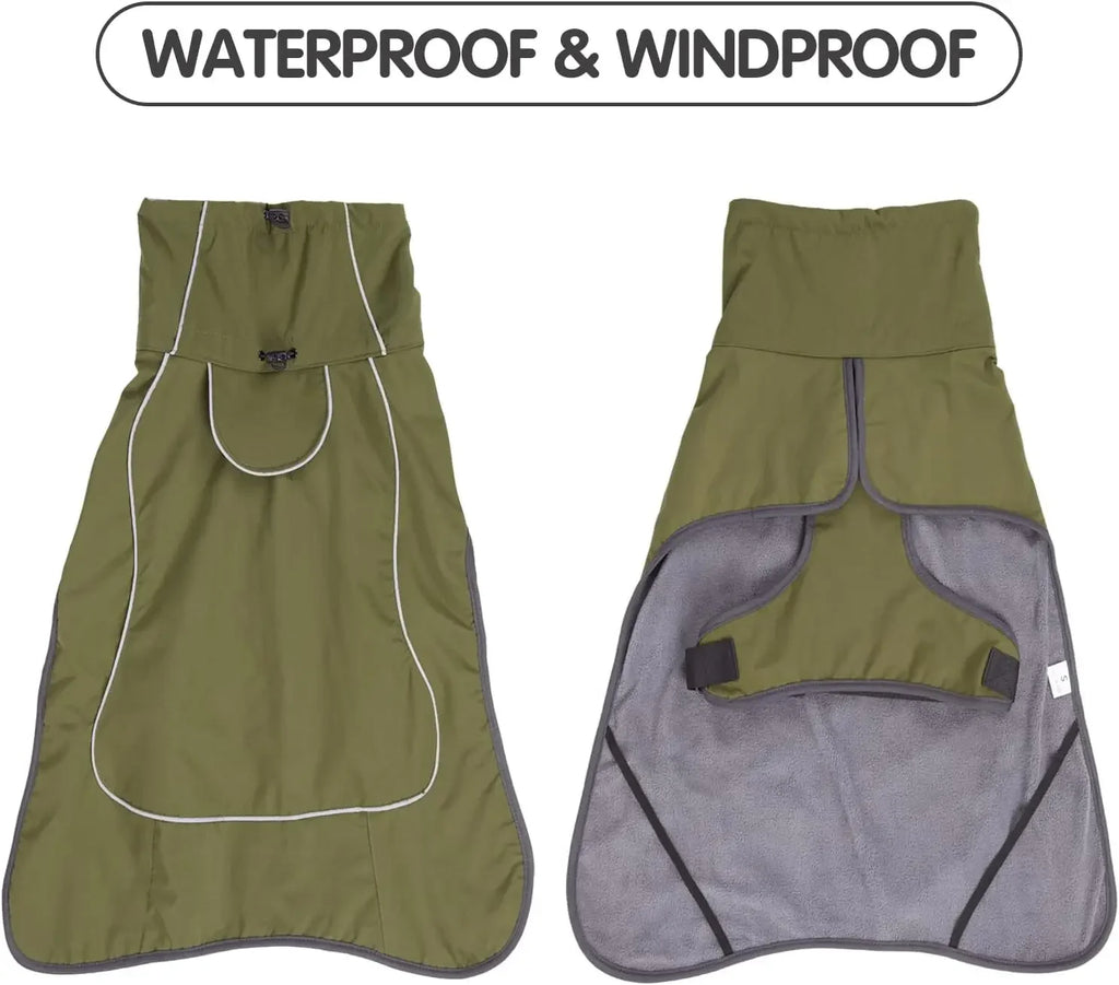 Winter Clothes for Dogs Windproof Vest Adjustable Clothes with Harness Cold Weather Waterproof Outfit for Small Medium Large Dog