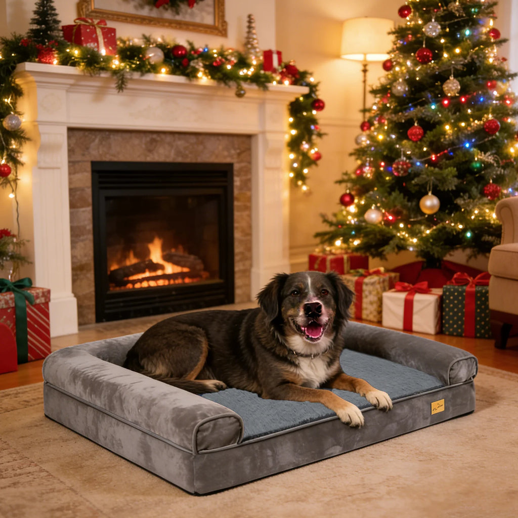 XXXL Large Calming Dog Bed Orthopedic Memory Foam Sofa Couch Waterproof Removable Cover Plush Mat for Small Medium Large Dogs