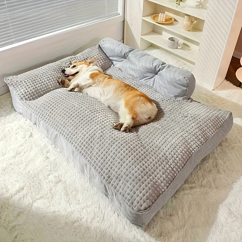 47.2x35.4inchLarge Dog Winter Warm Bed Extra Large Deep Sleep for Big Breeds, Universal for Small Medium Large Dogs Soft Pet Mat