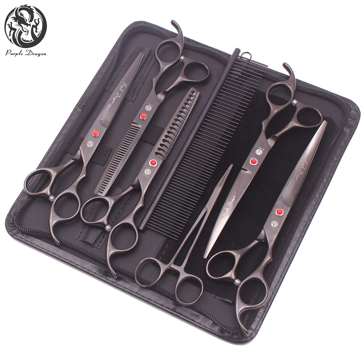 Pet Grooming Scissors Set - Professional Dog & Cat Grooming, Stainless Steel, Sharp, Multi-Piece, Ergonomic Handle, Durable Trim