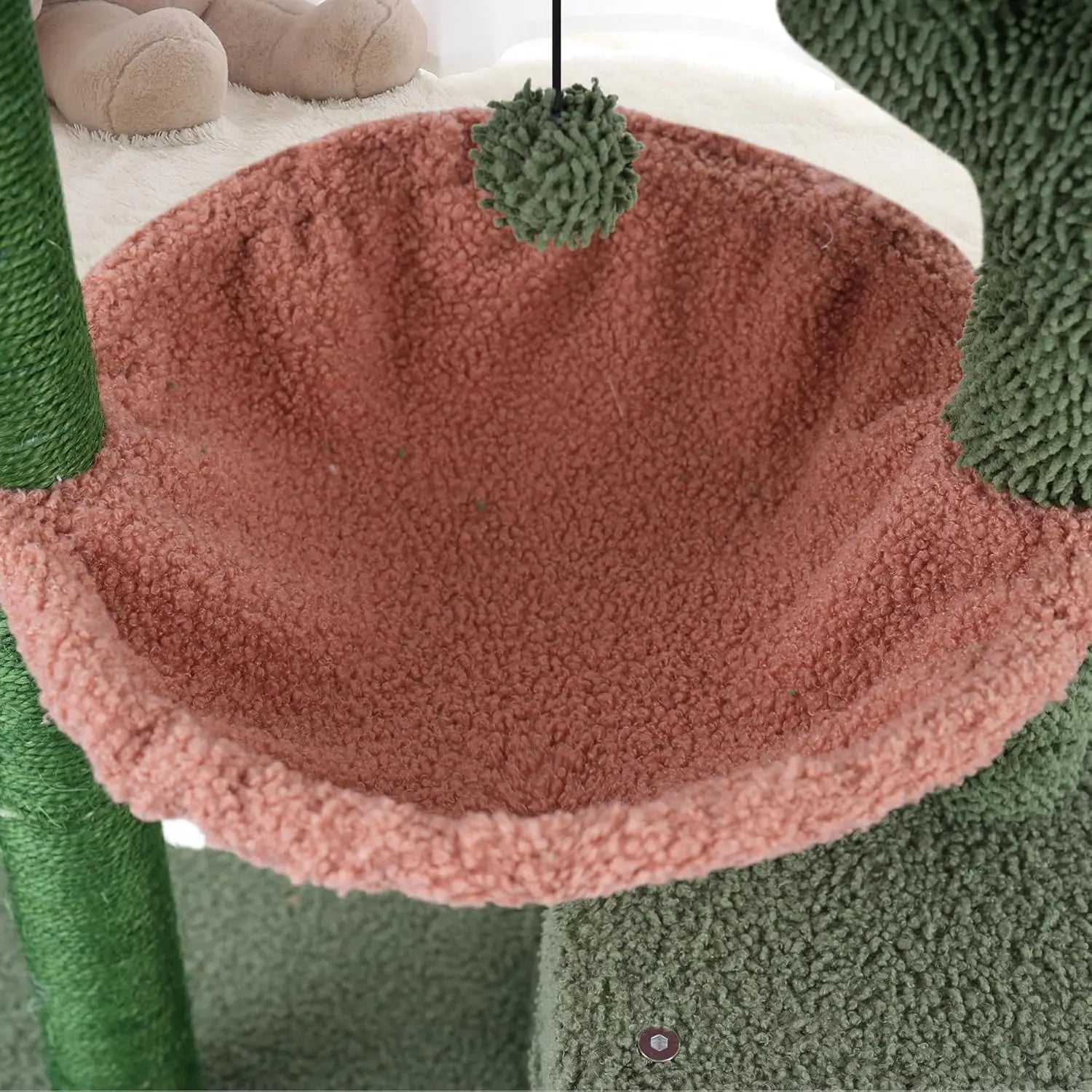 37.4' Cactus Cat Tree Tower with Twin Cat Condos for Indoor Cats, All-in-One Activity Center with Cat Scratching Post Cozy