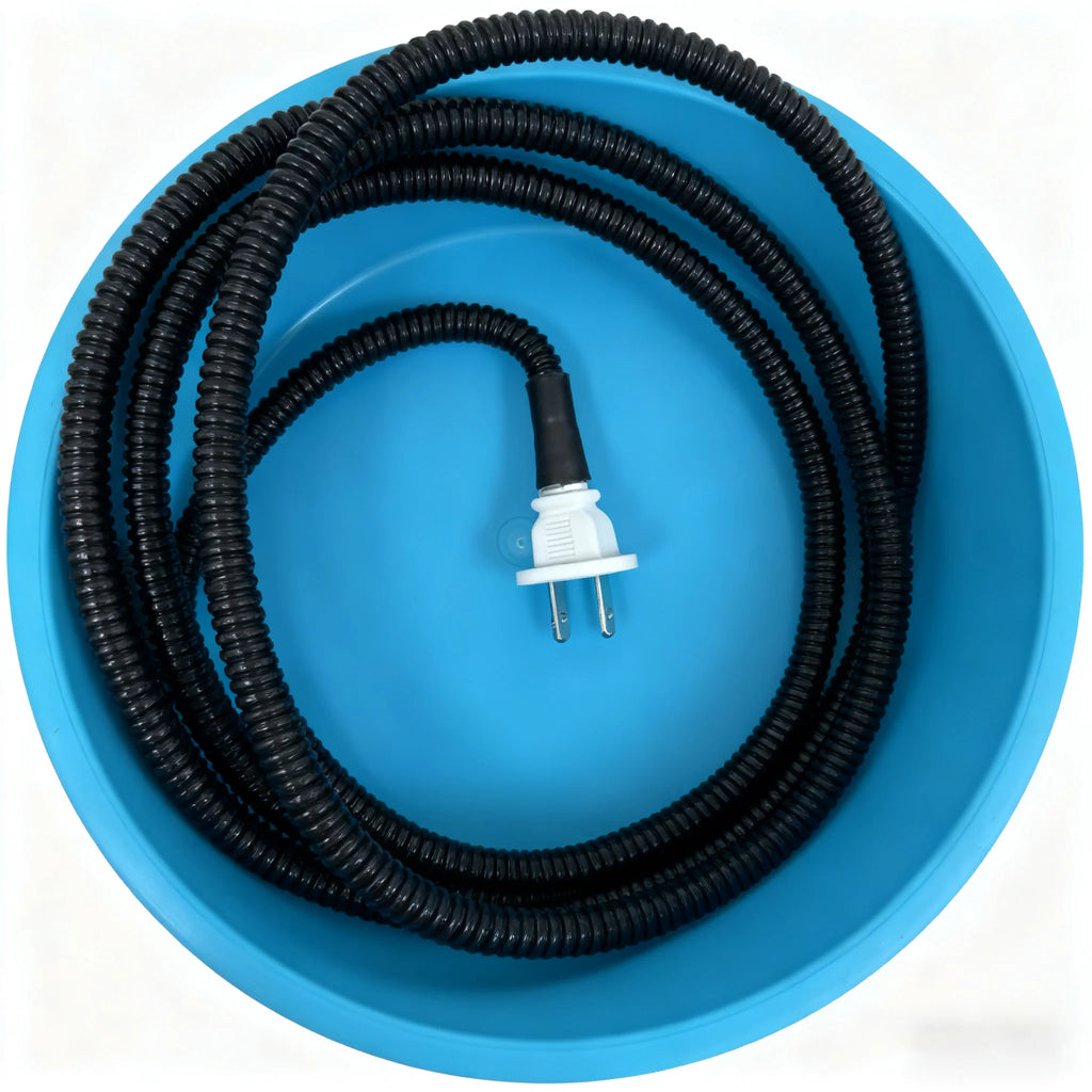 Heated Water Bowl 2.5 L/84.53 Oz Heated Pet Water Bowl Outdoor Heated Dog Dish Provides Drinkable Water in Winter for Dog & Cat