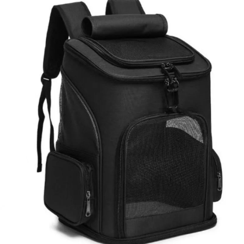 Foldable Expandable Pet Backpack Breathable Mesh Large Capacity for Cats Dogs Outdoor Travel Hiking Carrier