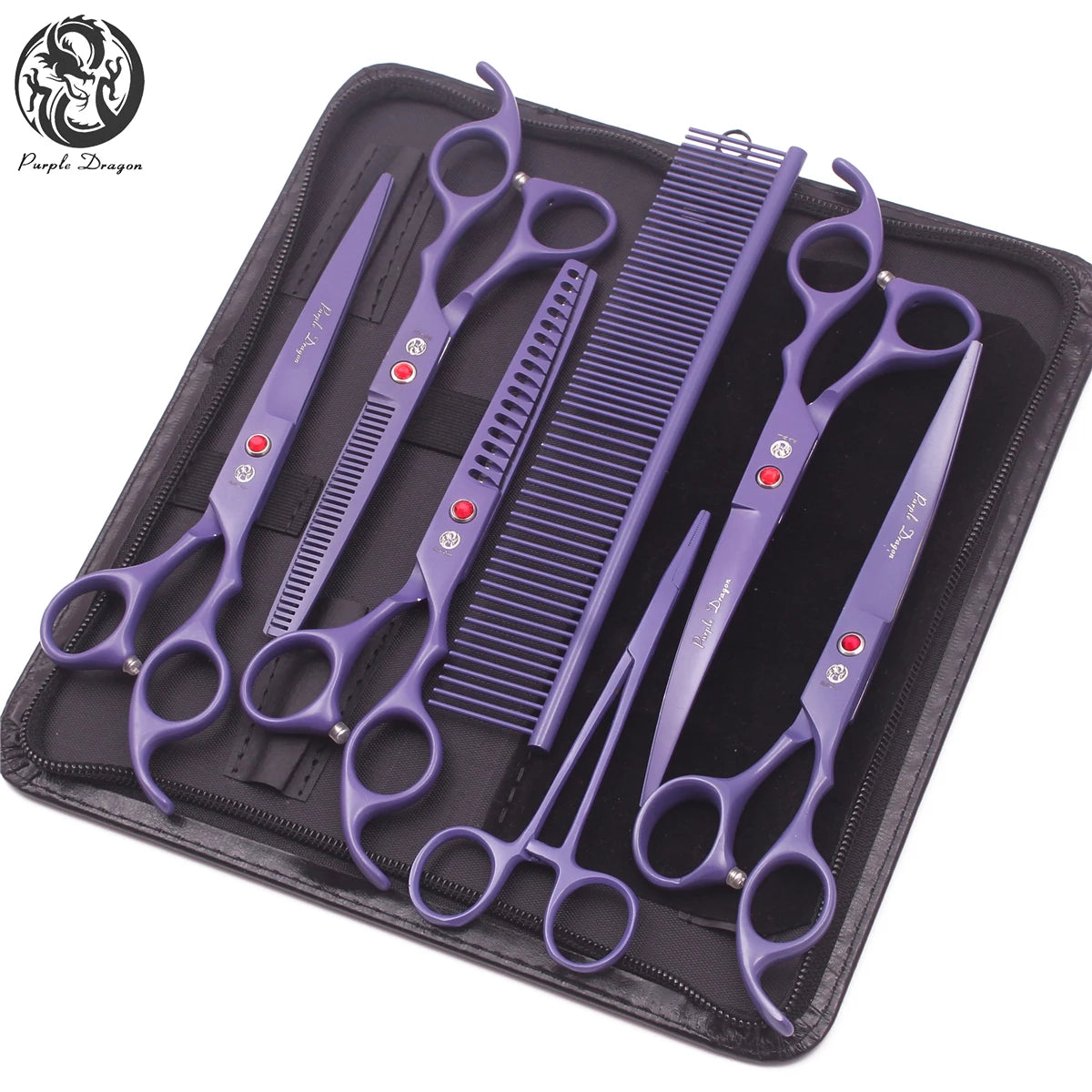 Pet Grooming Scissors Set - Professional Dog & Cat Grooming, Stainless Steel, Sharp, Multi-Piece, Ergonomic Handle, Durable Trim