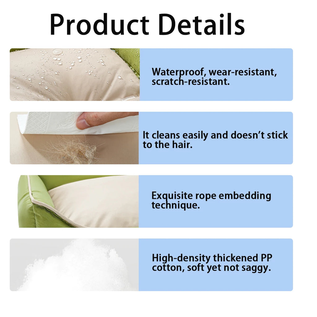 Oxford Cloth Waterproof Large Dog Bed Waterproof Dog Bed for Small/Medium/ Large Dogs Winter Cat Bed Soft Sleeping Pet Mat