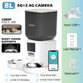 Furpipi Automatic Cat Feeder With 1080p Camera WiFi 8L Easy-clean Smartlife Tuya APP Remote Control Pet Dog Cat Kibble Dispenser