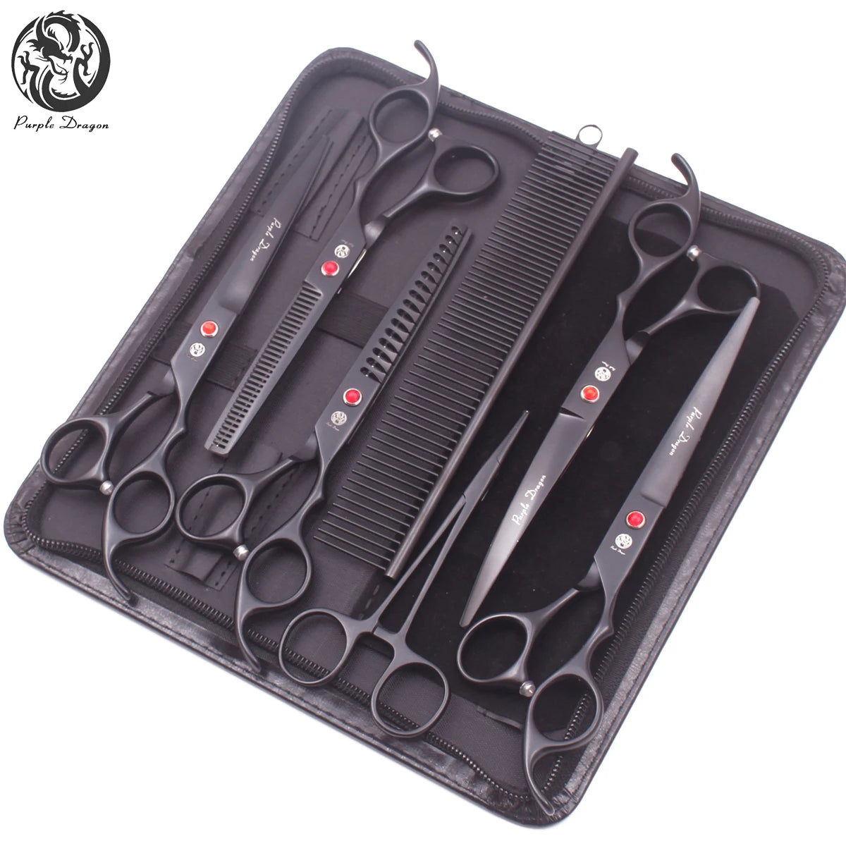 Pet Grooming Scissors Set - Professional Dog & Cat Grooming, Stainless Steel, Sharp, Multi-Piece, Ergonomic Handle, Durable Trim