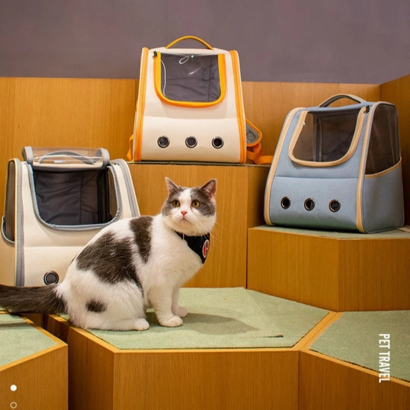 Pet backpack large capacity out of the portable shoulders cat bag pet backpack cat and dog out of the travel carrying bag