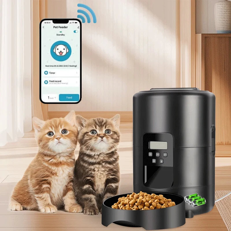 2L APP Control Automatic Pet Feeder Button Version Auto Cat Food Dispenser Smart Control Pet Feeder for Cats Dog Dry Food Bowl