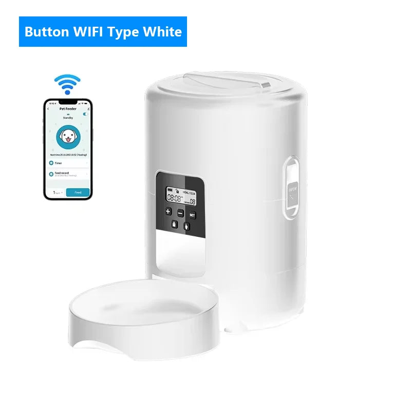 2L APP Control Automatic Pet Feeder Button Version Auto Cat Food Dispenser Smart Control Pet Feeder for Cats Dog Dry Food Bowl