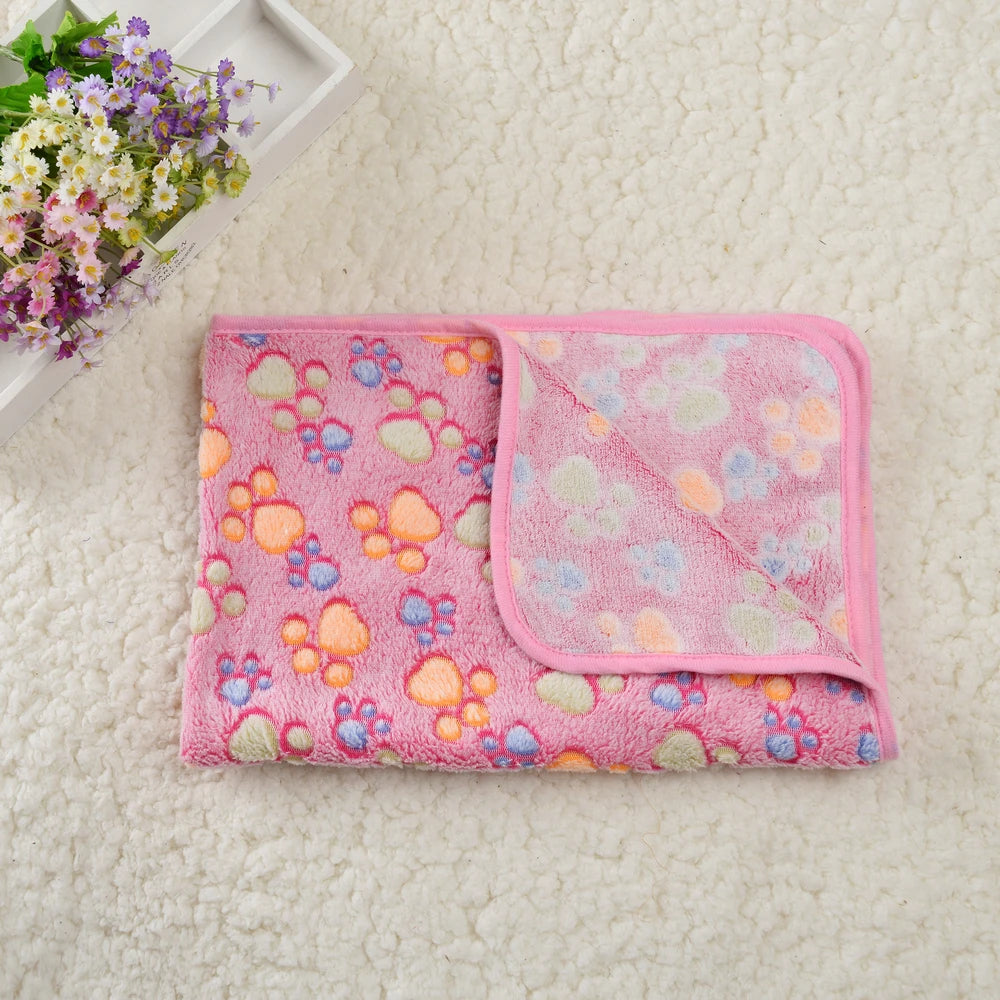 3 Sizes Cute Warm Pet Bed Mat Cover Towel Handcrafted Cat Dog Winter Fleece Soft Blanket for Small Large dogs Puppy Pet Supplies