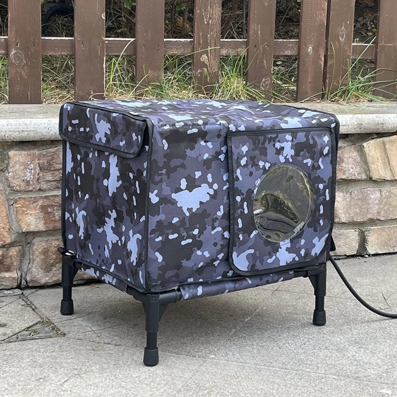 Outdoor Waterproof Cat House Warm Heated Winter Cat House Insulated Outside Foldable Cats Nest Tent Sleeping Extra Large Pet