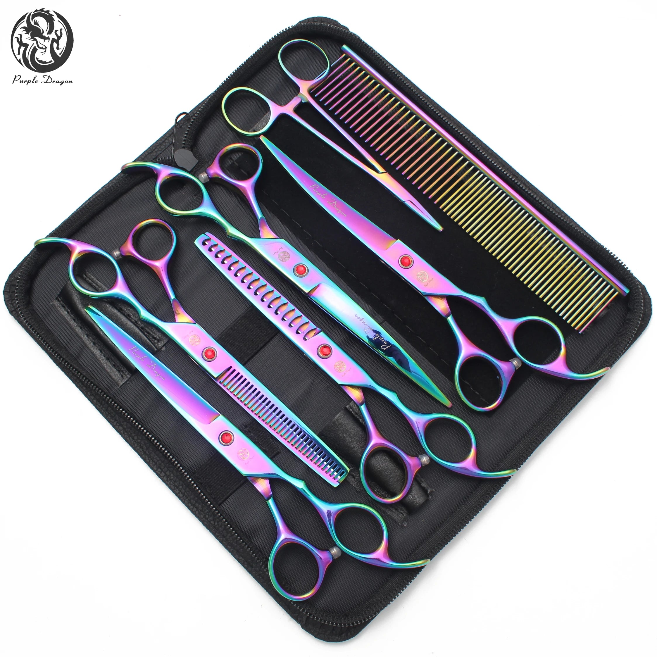 Pet Grooming Scissors Set - Professional Dog & Cat Grooming, Stainless Steel, Sharp, Multi-Piece, Ergonomic Handle, Durable Trim