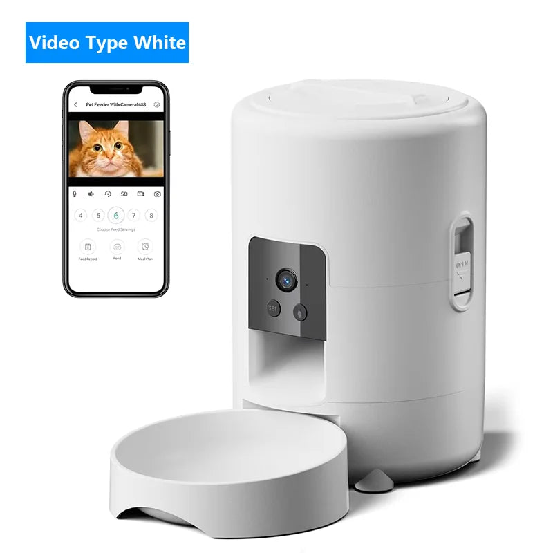 2L APP Control Automatic Pet Feeder Button Version Auto Cat Food Dispenser Smart Control Pet Feeder for Cats Dog Dry Food Bowl